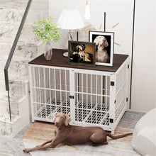 Large Wooden Dog Crate - Furniture Style Pet Kennel with 3 Doors