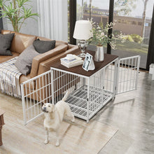 Large Wooden Dog Crate - Furniture Style Pet Kennel with 3 Doors