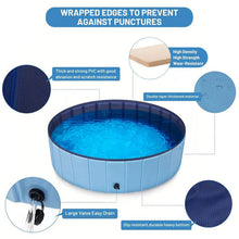 Foldable Pet BathTub Durable PVC Swimming Pool For Dog Portable Summer Cooling Pool Non-Slip For Medium-Sized And Small Dogs