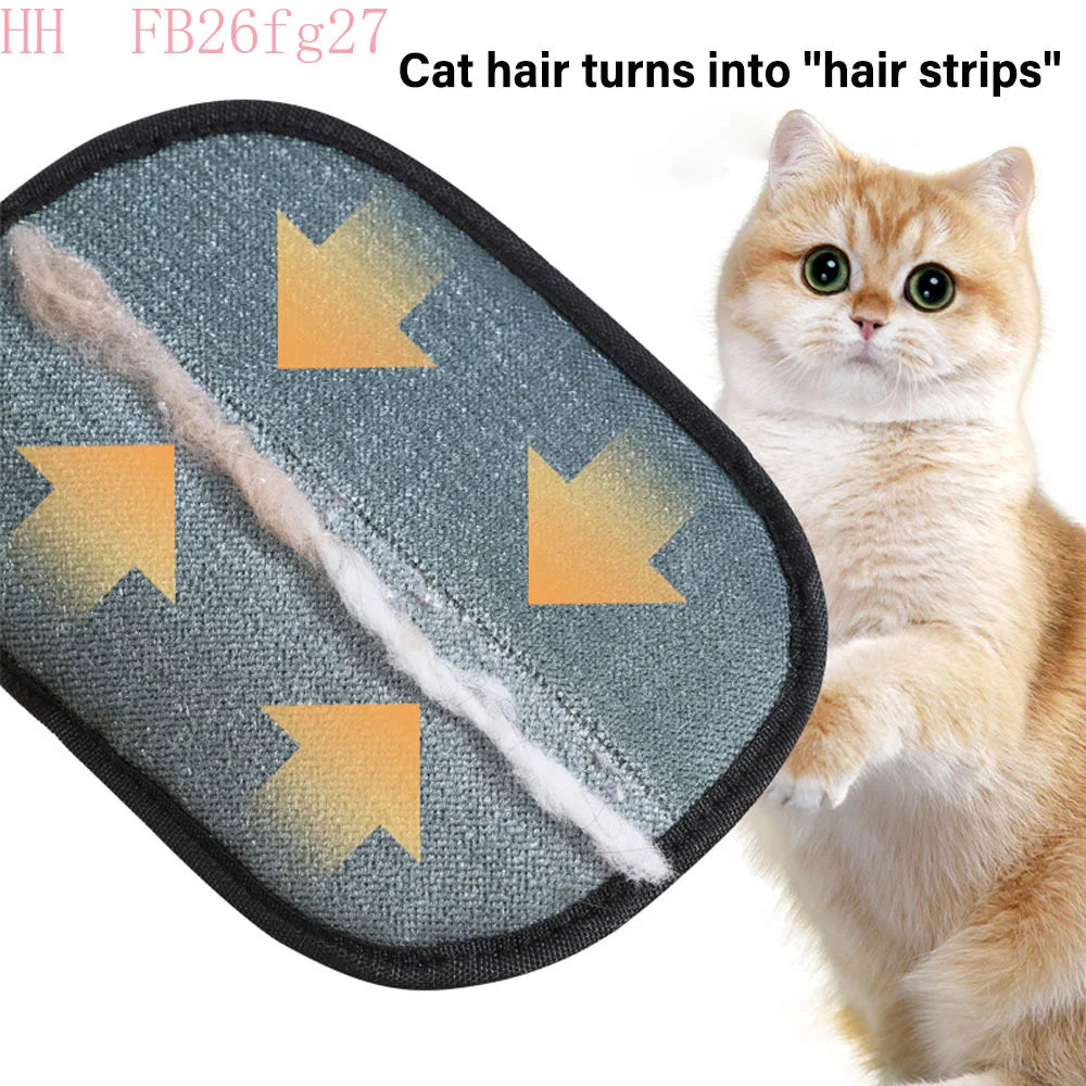 Pet Static Hair Removal Gloves with Bidirectional Brushing for Cat Hair Removal and Cleaning