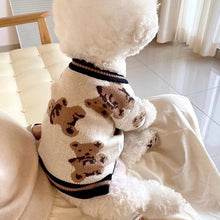 Pet Dog Sweater - Bear Pattern Cardigan Coat for Small Medium Dogs Cats Puppies