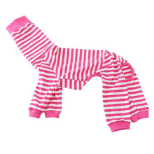 Striped Cotton Dog Pajamas - Italian Greyhound & Whippet Soft Breathable Stretch Sleepwear