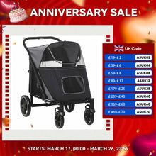Dog Stroller – Foldable Pet Stroller with 360° Universal Wheels & Shock Absorber Suspension