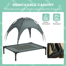 Elevated Dog Bed – Waterproof Raised Pet Cot with Breathable Mesh & UV Canopy for Medium Dogs, 76 × 61 × 73 cm
