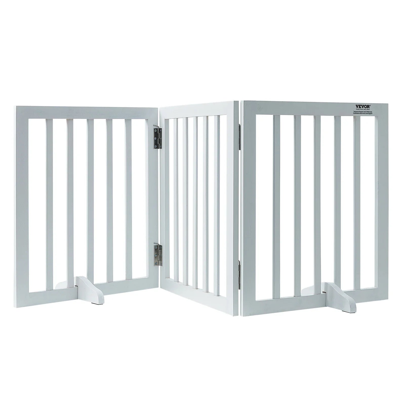 Dog Gate Freestanding Pet Gate 3 Panels Foldable for Narrow Passageways Expandable Dog Barrier