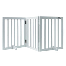 Dog Gate Freestanding Pet Gate 3 Panels Foldable for Narrow Passageways Expandable Dog Barrier