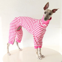 Striped Cotton Dog Pajamas - Italian Greyhound & Whippet Soft Breathable Stretch Sleepwear