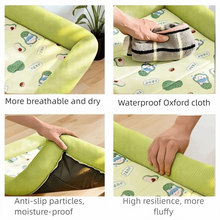 Square Cooling Pet Bed with Neck Support — Breathable, Waterproof & Anti-Slip for Dogs & Cats