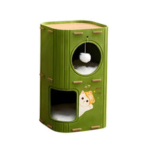 Multi-Layer Cat Tree Tower with Enclosed Sleeping Nest
