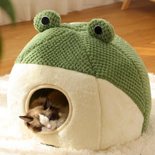 Pet Cat Dog Nest Little Frog Series Warm Plush Mat Autumn Winter Pet House Full Package Nest For Small Cats Dogs Within 5KG