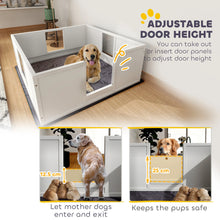Dog Whelping Box – Puppy Birthing Box with Whelping Pad & Adjustable Entrance, 124 × 120 cm