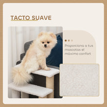 4-Level Cat Stairs - Soft Plush Sisal Scratching Post - Hanging Ball - Gray Pet Tower