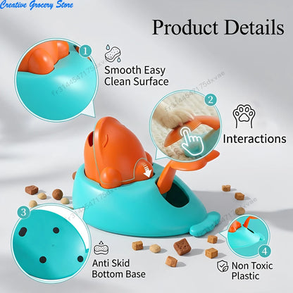 Dog Toy Treat Dispenser Interactive Puppy Launcher Cute Whale Shape Slow Feeder IQ Puzzle Training Toys for Small Large Dogs Cat
