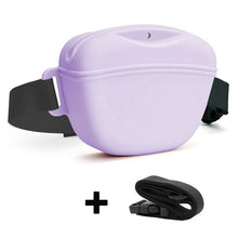 Dog Treat Pouch with Training Clicker and Enhanced Magnetic Closure, 1.67 Cup Silicone Treat Bag Fanny Pack with Adjustable Waist Belt for Pet Training and Walking (Black)