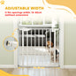PawHut Pet Safety Gate, 76-82cm Wide Baby Stair Gate with Auto-Close