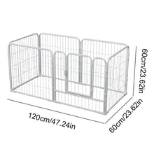 6 Panel Dog Playpen - Foldable Metal Puppy Exercise Fence Kennel