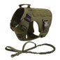 Adjustable Tactical Dog Harness Set, Military Vest with Leash for German Shepherd Golden Retriever, Training Harness All Breeds