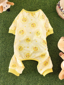 Cute Pet Pajamas - Soft Breathable Cartoon Sleepwear for Small Medium Dogs & Cats