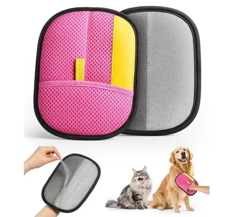 Pet Static Hair Removal Gloves with Bidirectional Brushing for Cat Hair Removal and Cleaning