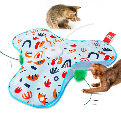 HideN’Flap™ Moving Feather Cat Toy 🐱⚡