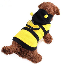 Bee Pet Puppy Coat - Fleece Hoodie Halloween Cosplay Costume for Dogs Cats Sweater