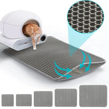Cat Litter Mat - Heavy Duty Waterproof 2-Layer Non-Slip Washable Floor Protector