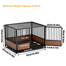 Heavy Duty Dog Crate - Rolling Pet Kennel with Removable Tray & Wheels
