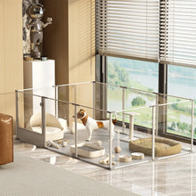 180cm Clear Acrylic Dog Playpen - Extra Large Indoor Whelping Pen