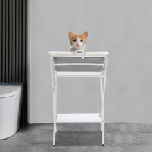 Foldable Pet Bathtub – Dog & Cat Bath Tub with Stand, Drainage Tube, Safety Belt & Storage Shelf