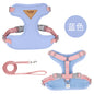 Breathable Nylon Mesh Dog Cat Harness Leash Set Soft Suede Fabric Puppy Cat Harnesses Vest Lead For Small Medium Dogs Cats