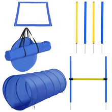 Dog Agility Training Set – Adjustable Obedience Course with Poles, Hurdle, Tunnel & Pause Box
