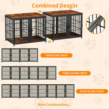 Heavy Duty Dog Crate - 4 Door Kennel with Divider for Large Dogs