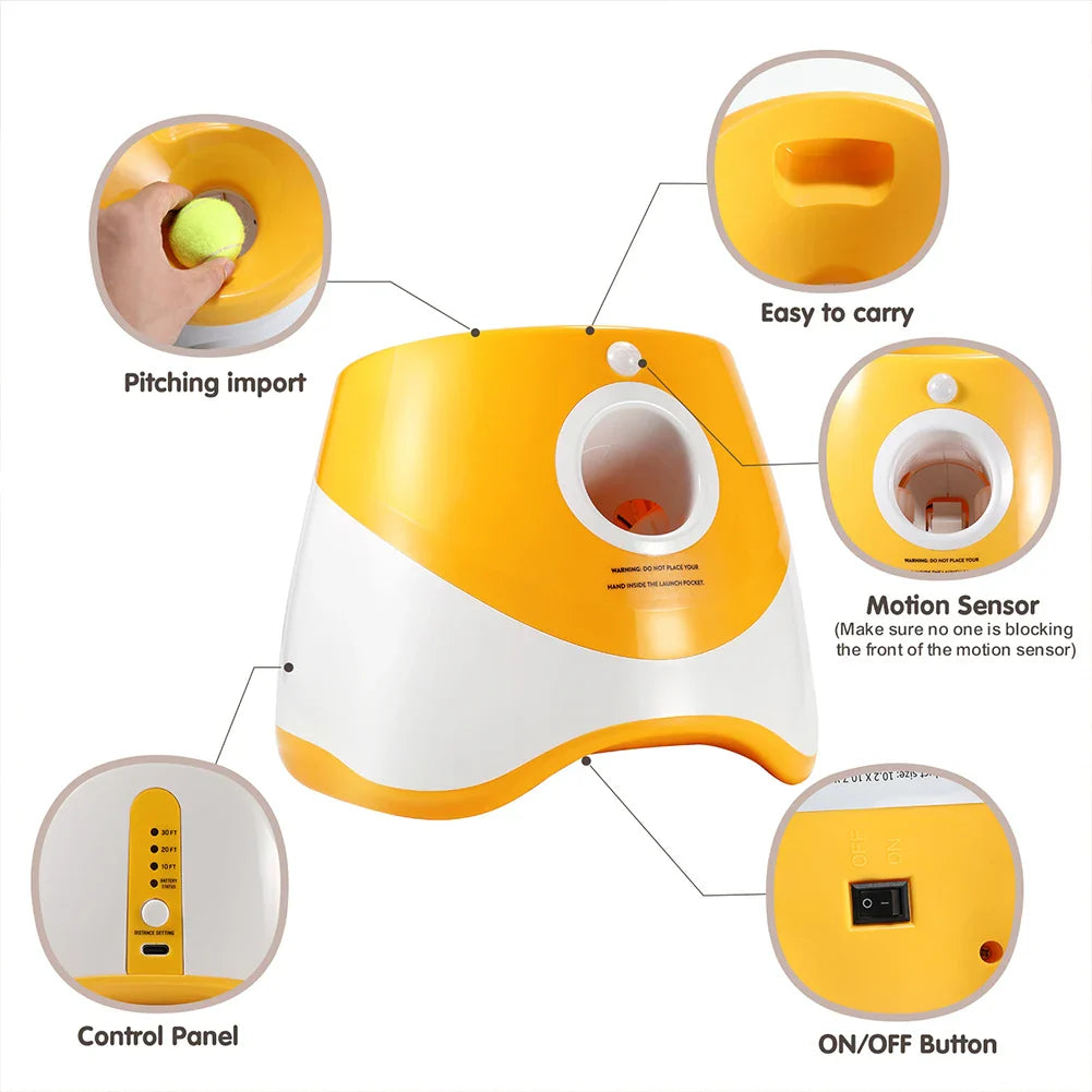 Mini Tennis Throwing Pinball Machine Fun Interactive Throw Catapult Ball Launcher Dog  Dogs Ball Catapult Pet Interactive