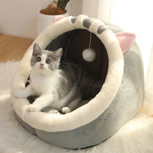 Foldable Pet Cave Bed with Soft Cushion for Cats and Small Dogs