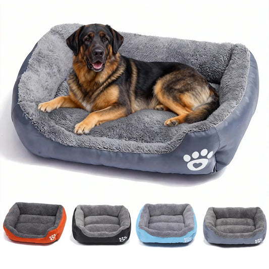 Large Orthopedic Dog Bed – Soft Washable Plush Pet Sofa for Medium & Large Dogs, Warm Cat Bed