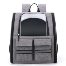 NNEDSZ Grey Collapsible Pet Carrier Backpack with Trolley Sleeve