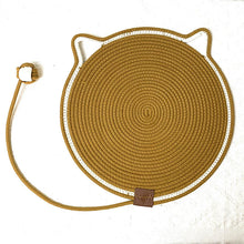 NNEDSZ 3 Pcs Brown Durable Cat Scratching Mat with Attached Toy Ball - Washable and Multi-Functional, Ideal for Cats' Scratching and Sleeping - 50cm Diameter