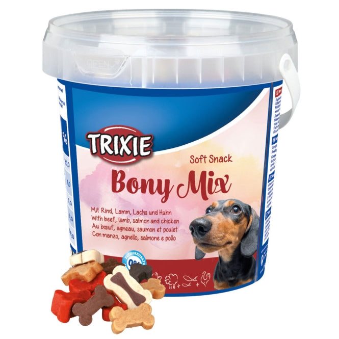 Hundeleckerli – Soft Bony Mix 500g Eimer