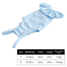 Breathable Cat Recovery Suit with Ruffle Collar