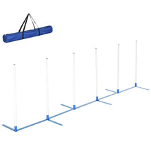 Dog Agility Training Set – Adjustable Obstacle Course with 6 Weave Poles & Storage Bag