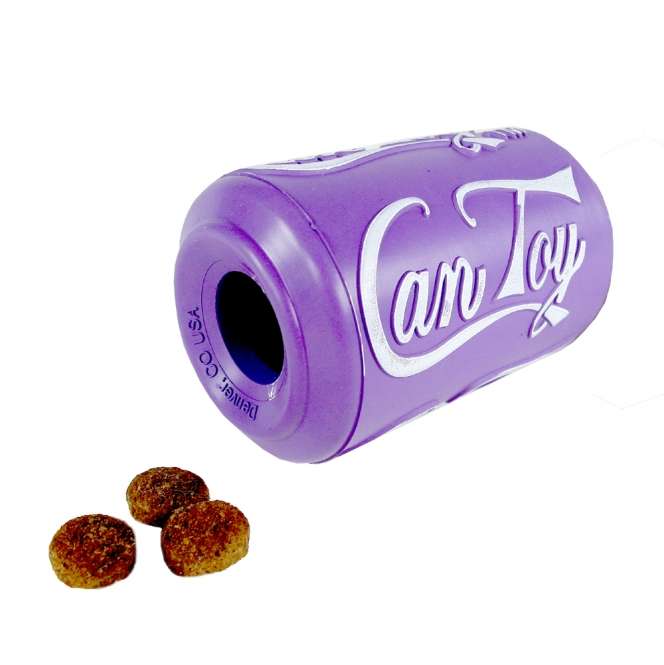 Kauspielzeug für Hunde – Can Toy Medium aus Naturkautschuk, made in USA, Lila – Bild 2