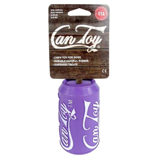 Kauspielzeug für Hunde – Can Toy Medium aus Naturkautschuk, made in USA, Lila