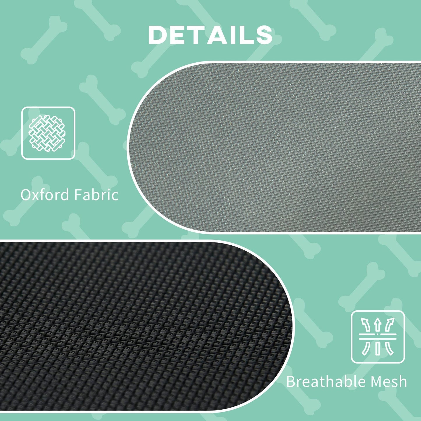 Elevated Dog Bed with Removable Canopy, Outdoor Dog Cot with UV Protection Canopy Shade, 36 inch Large Pet Bed for Camping, Gray