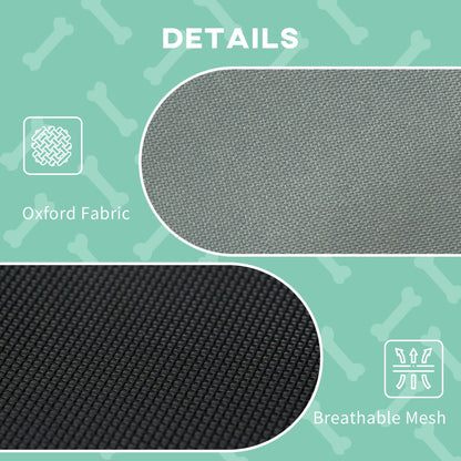 Elevated Dog Bed with Removable Canopy, Outdoor Dog Cot with UV Protection Canopy Shade, 36 inch Large Pet Bed for Camping, Gray