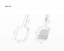 Dual-Zone Cat Litter Scoop & Waste Shovel Set