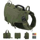 Hand Holding Rope Chest Vest Combat Leash Dog Backpack Special Training Straps-3
