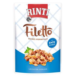 Hundenassfutter Filetto Jelly Huhn & Ente 100g, 24er Pack – Rinti