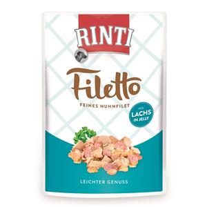 Hundenassfutter Filetto Jelly Huhn & Lachs 100g, 24er Pack – Rinti