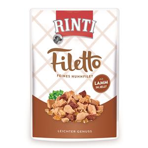 Hundenassfutter Filetto Jelly Huhn & Lamm 100g, 24er Pack – Rinti