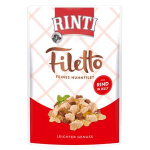 Hundenassfutter Filetto Jelly Huhn & Rind 100g, 24er Pack – Rinti